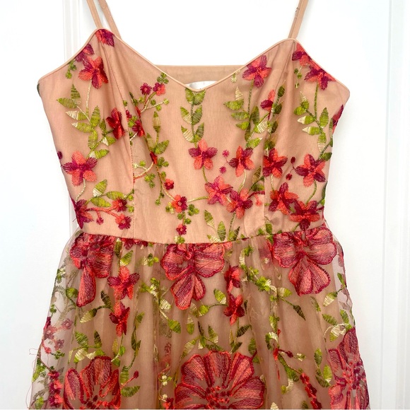 Endless Rose - Floral Embroidered Tiered Maxi Dress - Picture 7 of 8
